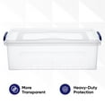 thumbnail image 2 of Superio Clear Storage Box with Lid, 22 Quart Plastic Container Bins for Organizing, Stackable Crate, Storage Bin Organizer for Home, Office, School, and College, 2 of 8