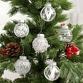 thumbnail image 6 of ATENOW 25Pcs 2.36 Inch Christmas Balls Ornaments for Xmas Christmas Tree Decor, Shatterproof Christmas Tree Decorations Hanging Baubles for Holiday Wedding Party, Silver, 6 of 6