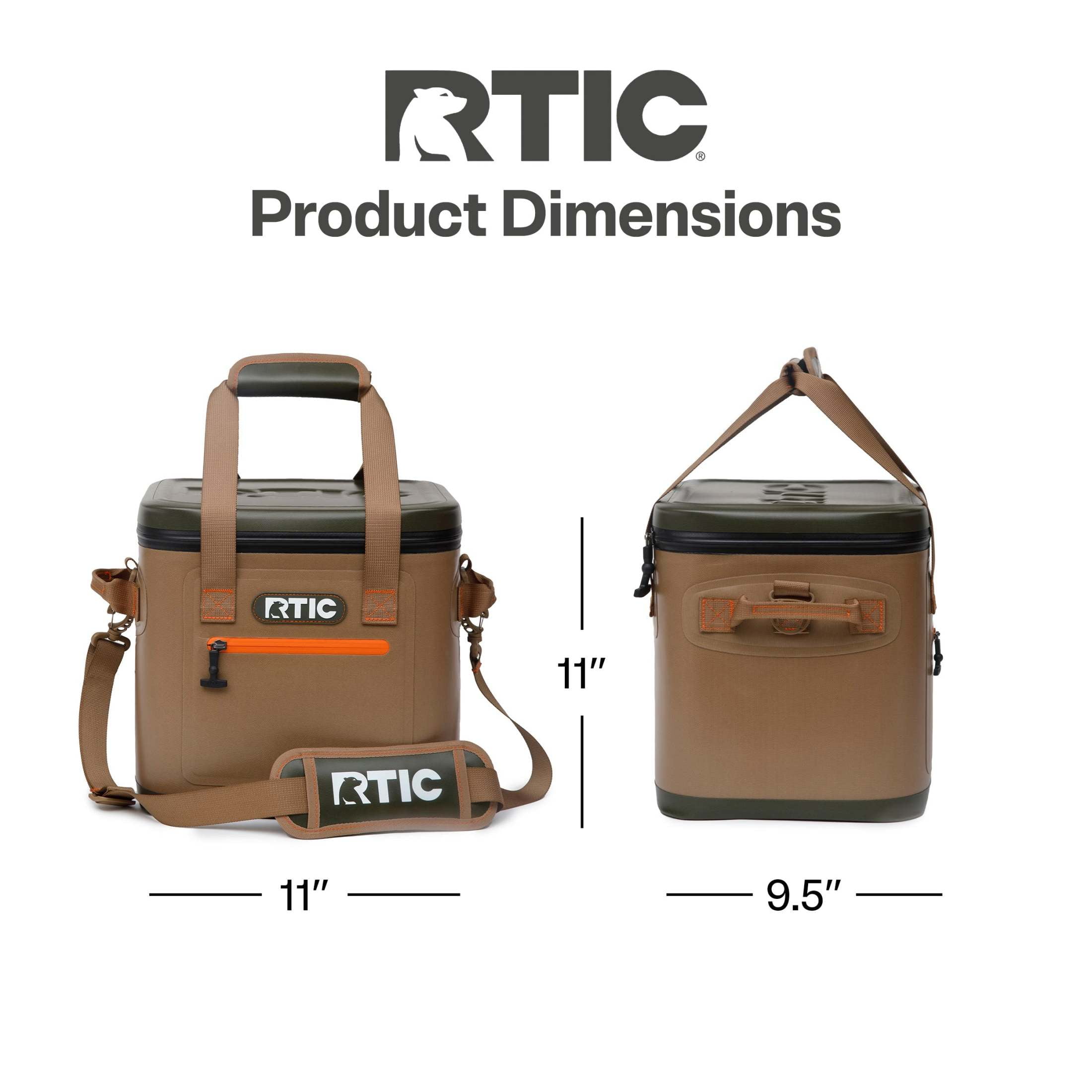 RTIC 10 Qt, Ultra-Tough Soft Cooler, Holds 12 Cans, Leakproof, Waterproof, Tan