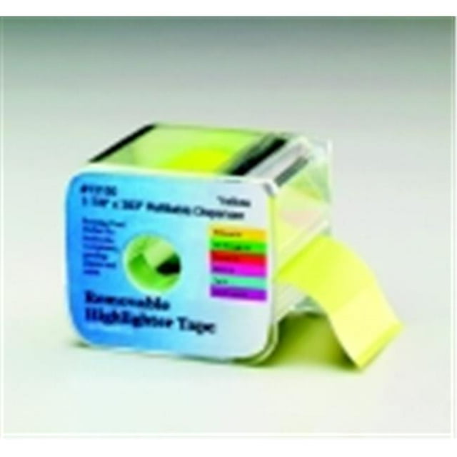 Lee Products Removable Highlighter Tape Dispenser, 1.87 in.