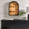 thumbnail image 3 of Better Homes & Gardens 20-Inch Arch Floating Shelf in Black Wood and Light Honey Finish, 3 of 12