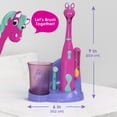 thumbnail image 6 of Brusheez Kids’ Electric Toothbrush Set - Safe & Effective for Ages 3+ - Parent Tested & Approved with Gentle Bristles, 2 Brush Heads, Rinse Cup, 2-Minute Timer, & Storage Base (Prancy the Pony), 6 of 8
