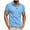 Sky Blue, variant on hoksml Men's Classic Golf Shirts Casual Loose Solid Color Collared Button Polo Shirt Summer Lightweight Mesh Short Sleeve Turndown Collar Tops
