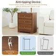 thumbnail image 5 of Wirrytor 3 Drawer for Bedroom, Farmhouse Dresser with Storage Chests of Drawers with Drawer Slides, Rustic Style, 5 of 9