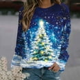 thumbnail image 6 of Makaor Crewneck Sweatshirt Womens Christmas Tops Raglan Sleeve Long Sleeve Pullover Graphic Casual Clothes, 6 of 6