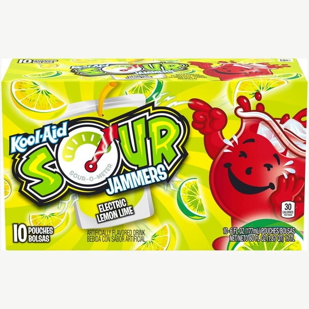 KoolAid Sour Jammers Electric Lemon Lime Artificially Flavored Soft