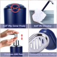 thumbnail image 5 of Navy Blue Bathroom Accessories Set of 9, Blue Bathroom Set with Trash Can, Soap Dispenser, Toothbrush Holder, Toothbrush Cup, Soap Dish, Toilet Brush, Tray and Q-tip Holders for Bathroom, 5 of 7