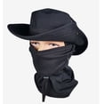 thumbnail image 5 of Wuphunn Outdoor Integrated Sun Hat & Full Face Balaclava Combo, Wide Floppy Brim Boonie Style UV Shield Adjustable Drawstring Fishing Travel Set C One Size, 5 of 6