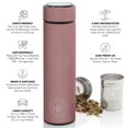 thumbnail image 3 of Vaso de viaje Teabloom Cosmopolitan de acero inoxidable de 480 ml, 3 of 8
