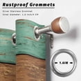 thumbnail image 2 of Outdoor Curtains for Patio Waterproof, Farmhouse Teal Brown Outdoor Privacy Panels Grommet, Vintage Wooden Striped Blackout Outside Curtains for Porch/Cabana/Pergola/Gazebo 54"x84", 2 Panels, 2 of 8