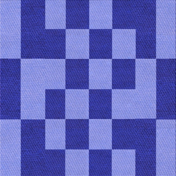 Ahgly Company Machine Washable Indoor Square Transitional Sky Blue Area Rugs, 7' Square