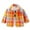 Orange, variant on Kiijoy Toddler Boys Plaid Long Sleeve Shirt Cotton Casual Button-Down Shirt, Sizes 4-5