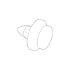Genuine OE Nissan Upper Quarter Trim Hook - 84937-CC20D
