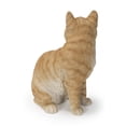 thumbnail image 4 of Estatua de jardín Hi-Line Gift Ginger Cat de poliresina naranja, 4 of 7