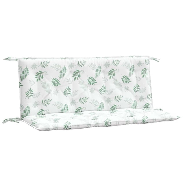 Cojines de banco VidaXL para interiores y exteriores, 2 unidades, hojas, 120 x 50 x 7 cm