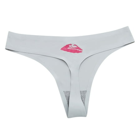 Bigersell Seamless Panties Clearance Bikini Underwear Women Cheeky Panty Style P-1279 Nylon Brief Panties G String Thong Briefs Mid Waist Women Cheeky Panties Gray XL