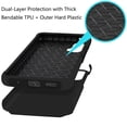 thumbnail image 5 of Designed for Motorola Moto G 5G 2024 Premium Slim Tough Strong Protection Shockproof 2in1 Hybrid Dual Layer Hard PC TPU Rubber Armor Phone Case Cover [Black], 5 of 8