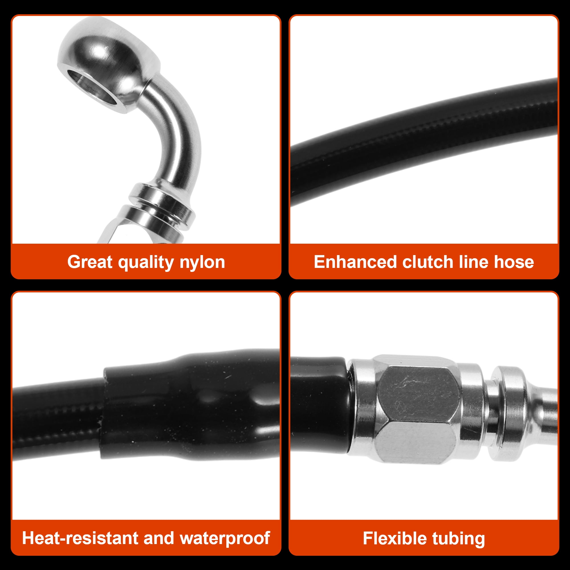 Unique Bargains 53.5In Front Brake Line Kit for Harley Softail Models from 2000 to 2010