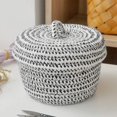 thumbnail image 3 of Klein Storage Basket With Lid In Natural Cotton For Nursery Black, 3 of 3