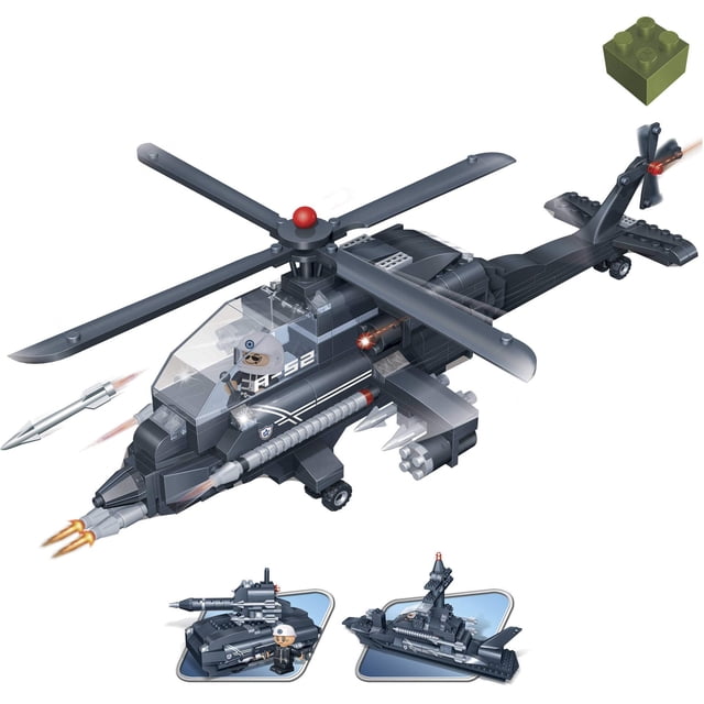 Kit de construcción BanBao 3 en 1 Helicóptero 295 piezas