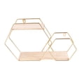 thumbnail image 3 of Moluckfu Repisa De Pared De Hierro Con Doble Forma Hexagonal Para Y Cocina, 3 of 3