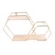 thumbnail image 3 of Moluckfu Repisa De Pared De Hierro Con Doble Forma Hexagonal Para Y Cocina, 3 of 3