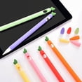 thumbnail image 2 of Étui en Silicone Légume Mignon pour Apple Pencil 1 2 Étui Protecteur pour Stylo Apple Pencil 1ère 2ème 2ème-Rouge, 2 of 6