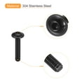 thumbnail image 4 of Uxcell Flanged Button Head Socket Cap Screws, 100 Pcs M5x25mm - 304 Stainless Steel Socket Drive Fasteners Bolts, Fully Thread Machine Screws (Black), 4 of 5