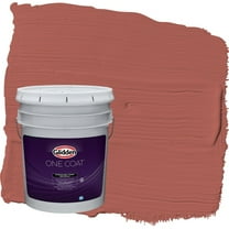 Glidden One Coat Pizza Pie / Red Satin Exterior Paint with Primer, 5 Gallon