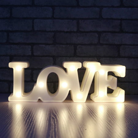 Love Light Sign Creative 3D I Love U Heart LOVE LED Night Light Marquee Sign Decoration Light for Valentine's Day Wedding Party Decor Creative Gift for Birthday