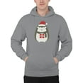 thumbnail image 2 of Festive Hedgehog Holiday Cheer Men's Hoodie, 2 of 3