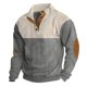 thumbnail image 2 of pstuiky Camisas de manga larga de invierno para hombre, Sudadera con capucha y manga larga para hombre, estilo casual, deportiva, con cuello levantado, botones y estampado de patchwork xxl, 2 of 5