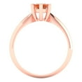 thumbnail image 4 of 1 ct Marquise Cut Simulated Ruby Solitaire 18K Rose Gold Womens Engagement Ring, 4 of 5