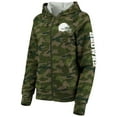 thumbnail image 2 of Women's New Era Camo Cleveland Browns Raglan Full-Zip Hoodie, 2 of 3