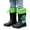 Black, variant on Otqutp Boys Girls Rain Boots Dinosaur Non-slip Waterproof Rubber Boots Adjustable Drawstring Cuff Outdoor Easy-On Rainboots