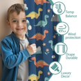 thumbnail image 3 of Blackout Kids Curtains,DarkBlue Cartoon Dinosaurs Mountains Eggs Pattern Childrens Insulated Curtains Set Of 2,Bedroom Essentials,Toddler Room Decor 52"x63", 3 of 5