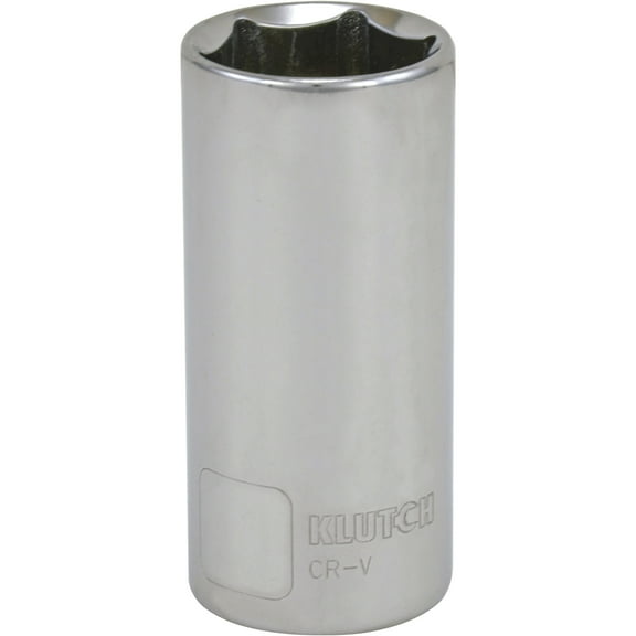 Klutch Deep Socket, Metric, 24mm, 1/2in.-Drive, 6-Pt.