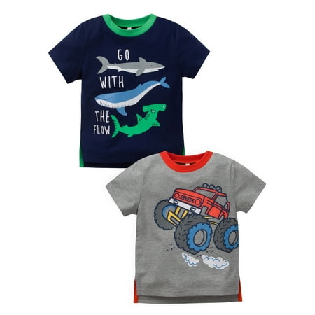 - Gerber Graduates Short Sleeve Graphic Tee, 2pk (Baby Boys and Toddler Boys)