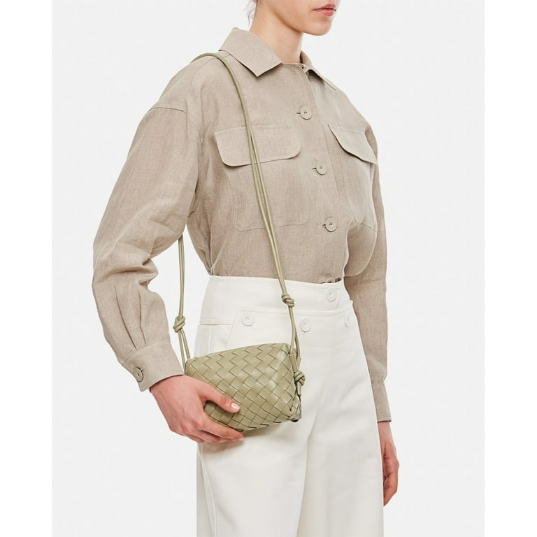 Bottega Veneta Female MINI LOOP LEATHER CROSSBODY BAG Neutrals