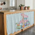 thumbnail image 6 of Teal Easter Tier Curtains 36 Inch Length, Spring Polka Dots Bunny Easter Eggs Wooden Cafe Short Curtains for Bathroom Over Sink, Small Kitchen Curtain Light Filtering Drapes 2 Panels 27.5"Wx36"L, 6 of 8