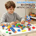 thumbnail image 4 of Classic Building Toys - 93Pieces Interlocking Construction Building Blocks, DIY Building Set for 3-8 Year Old Boys Girls Birthday Gifts, 4 of 6