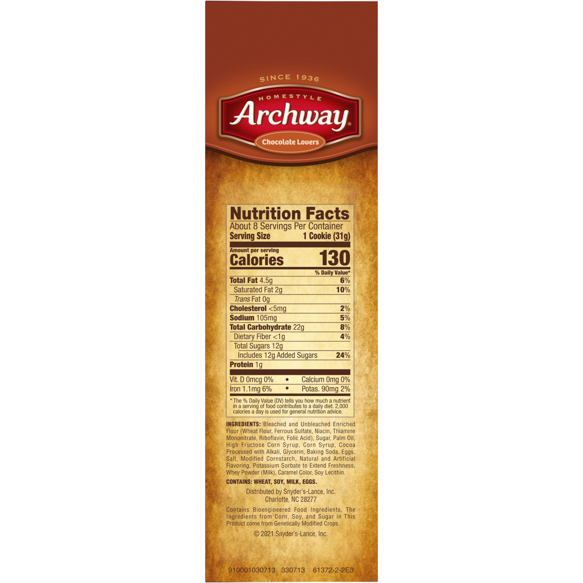 Archway Cookies, Soft Dutch Cocoa Cookies, 8.75 oz