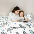 thumbnail image 5 of jejeloiu Cartoon Cute Bird Queen Comforter Set,Boho Bohemian Style Bedding Sets,Kawaii Floral Daisy Bedding Comforter Set For Girl Kids,Luxury Bedroom Decor Reversible,3-Piece, 5 of 8
