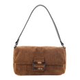 thumbnail image 1 of Sywqhk Bolso De Hombro De Pana Para Mujer, Bolso De Mano De Color Puro, Bolso De Mano Vintage (Camello) Sywqhk Para estrenar, 1 of 9