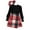 Red, variant on Mercatoo Teens Girls Skirt Set Long Sleeve Knitted Ribbed Shirt Tops Plaid Skirt Beret 3Pcs Outfit Kid Fall Winter Clothes