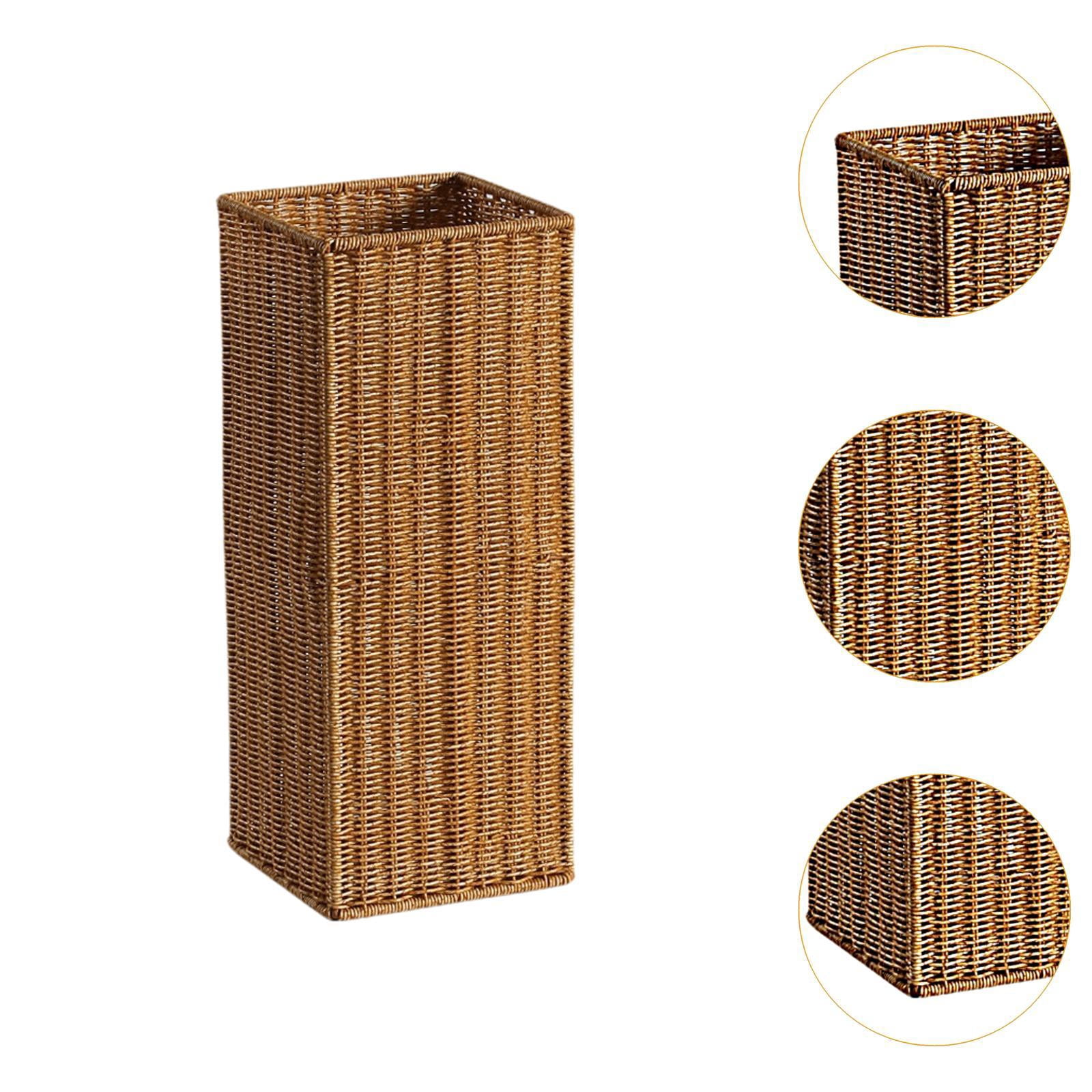 Fiocias Artificial Rattan Umbrella Stand Umbrella Holder Rustic Versatile Novelty Sturdy 49 cmx20 cmx20 cm