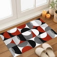 thumbnail image 4 of Vintage Mid-Century Door Mat 16x24 Inch Modern Abstract Geometric Red Gray Entryway Rug with Non-Slip Rubber, Front Door Rug Indoor Floor Mats for Living Room Bathroom Bedroom Home Office, 4 of 9