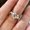 Q356 White Gold Color, variant on Zirconium Water Drop Heart-Shaped Ring: Elegant Copper Ring with Inlaid Zircon for Women, Symbolizing Love and Exquisite Temperament