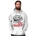 thumbnail image 5 of Troll Face You Mad Trollface Meme Hoodie Sweatshirt Women Men Brisco Brands L, 5 of 6