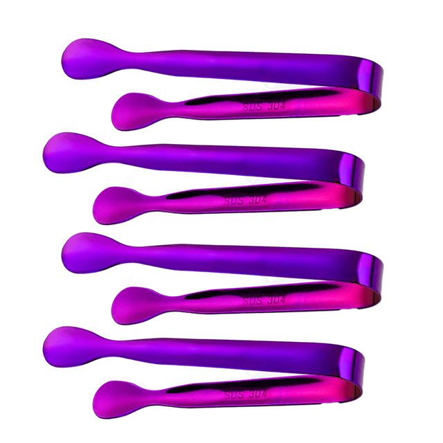 Mini pinzas para servir, pinzas para cubitos de azúcar, pinzas para aperitivos, juego de 4